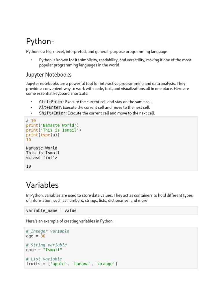 Python Part-1-1 | PDF | Parameter (Computer Programming) | Boolean Data ...