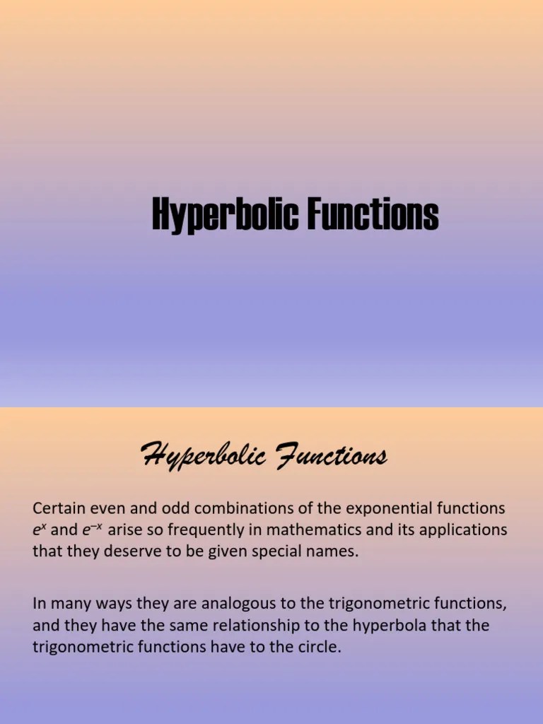 Hyperbolic Functions Stewart | PDF | Function (Mathematics ...