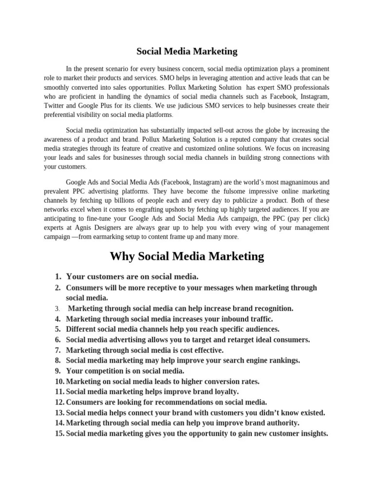 Social Media Marketing | PDF | Social Media Marketing | Social Media