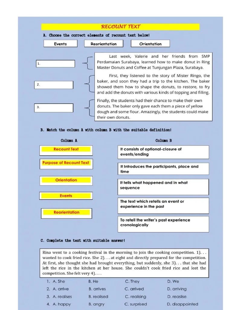 Recount Text Kelas 8 | PDF