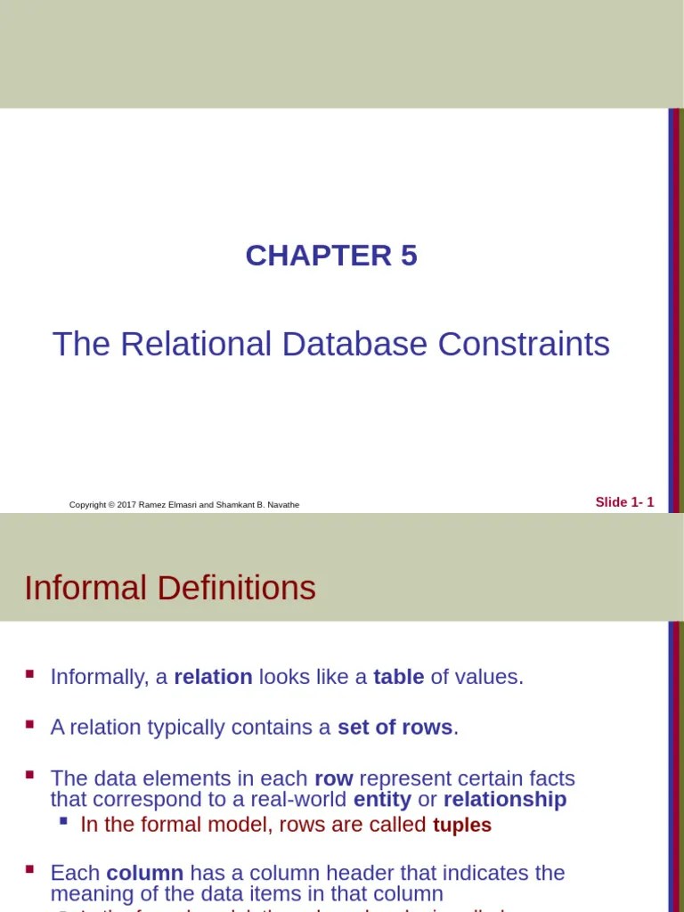 Lec5 | PDF | Relational Database | Relational Model