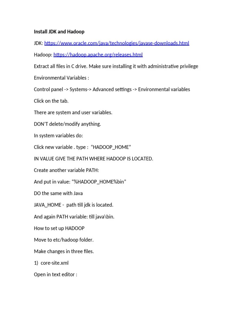 Install JDK And Hadoop | PDF | Computers