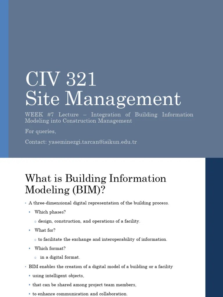 Week #7 Lecture | PDF | Building Information Modeling | Information