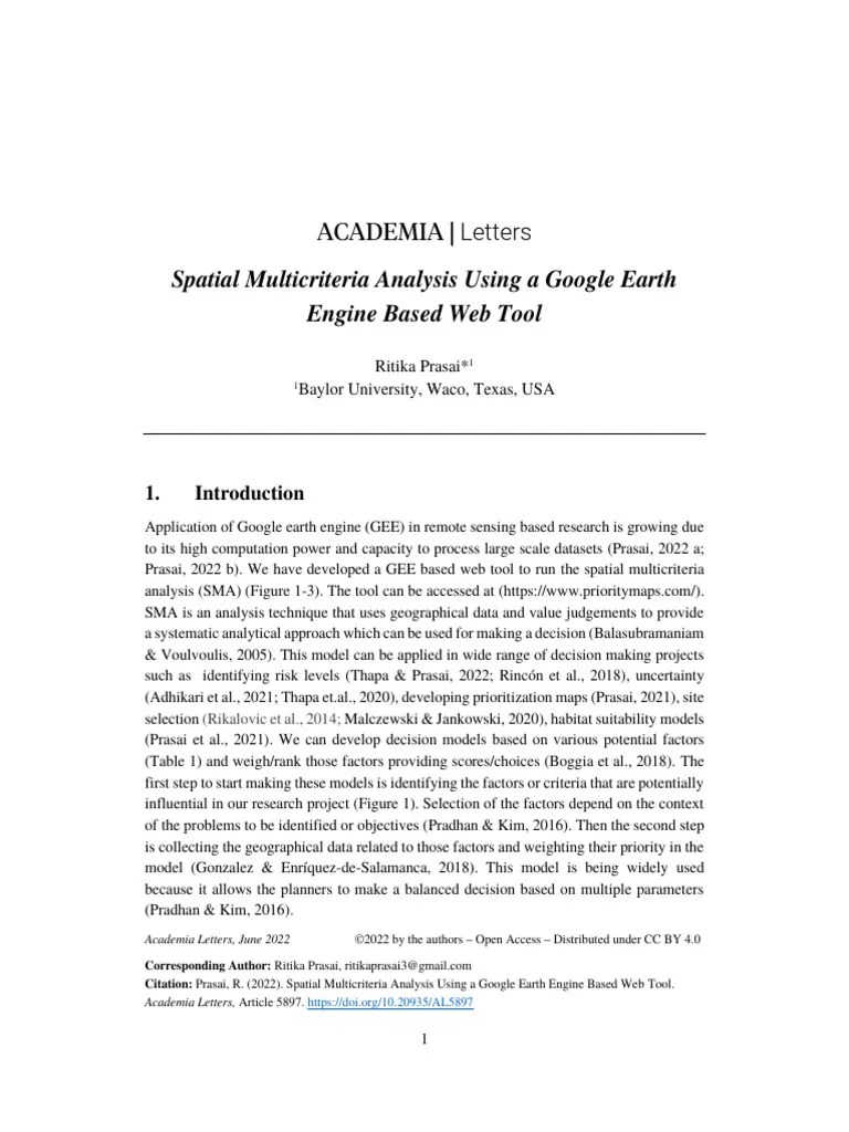 Spatial Multicriteria Analysis Using A G | PDF | Geographic Information ...