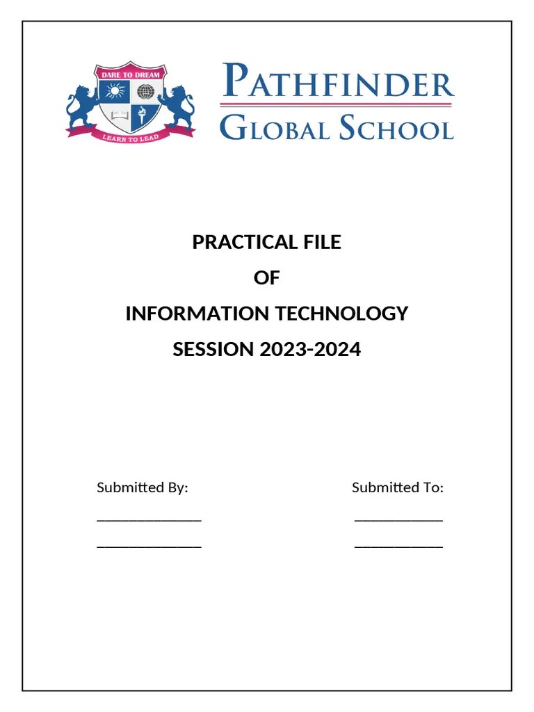 PRACTICAL FILE | PDF
