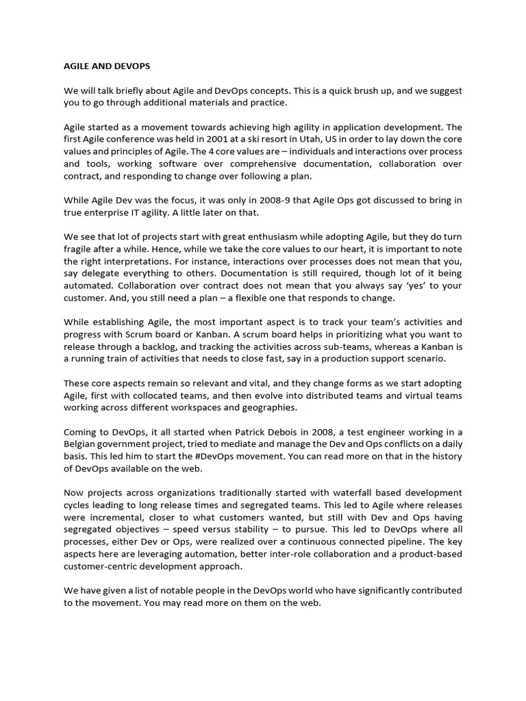 DevOps-Assess_part1 | PDF | Agile Software Development | Reliability ...