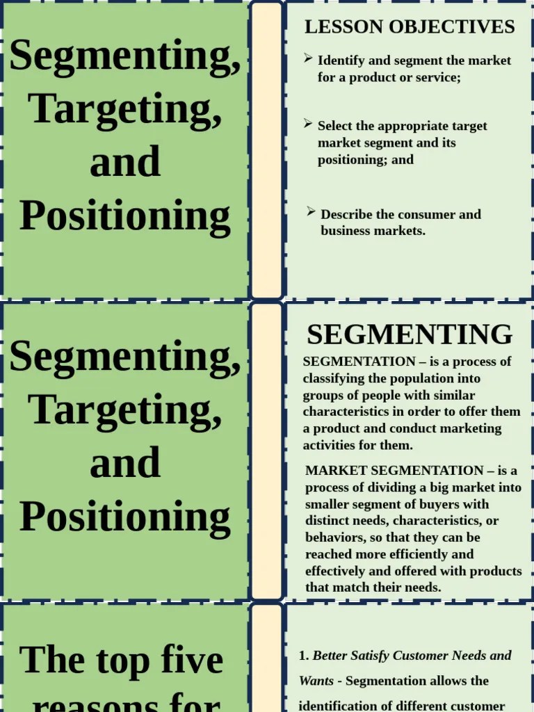 Principles Of Marketing Segmenting Targeting And Positioning | PDF ...