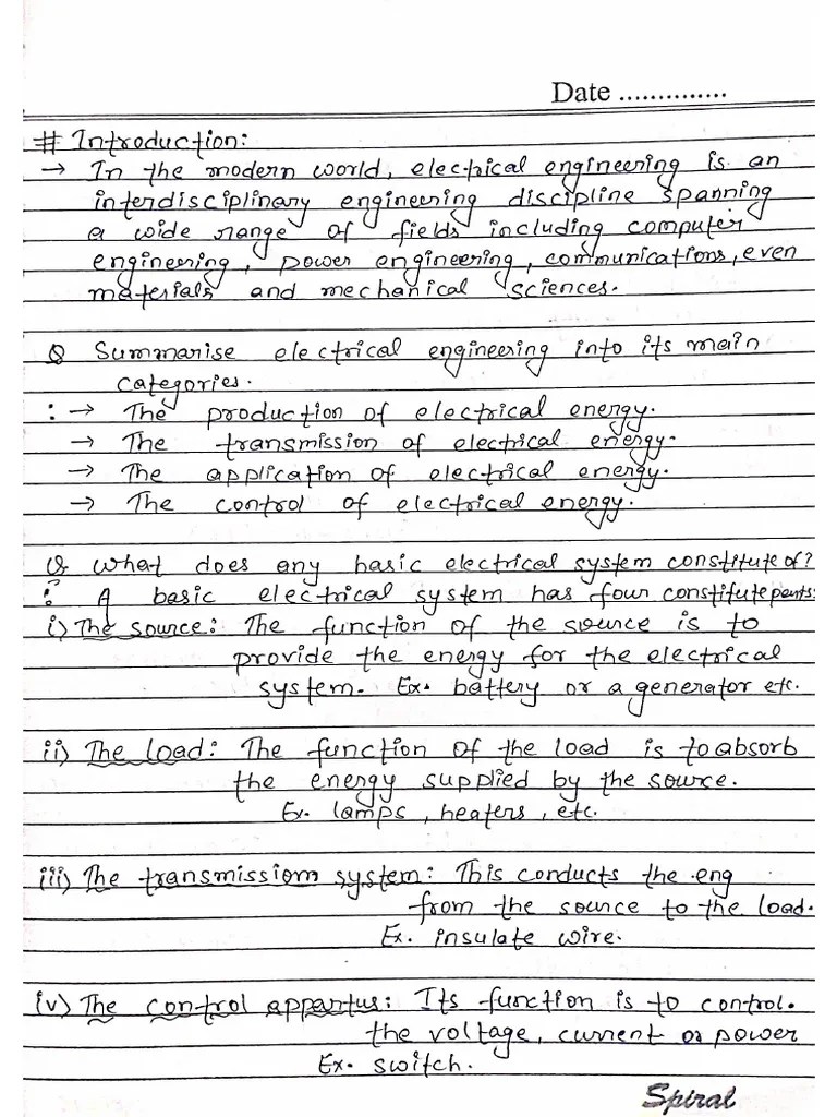 Unit 1 - Introduction To Electrical Engineering (EEE) | PDF | Electrical Network | Inductor
