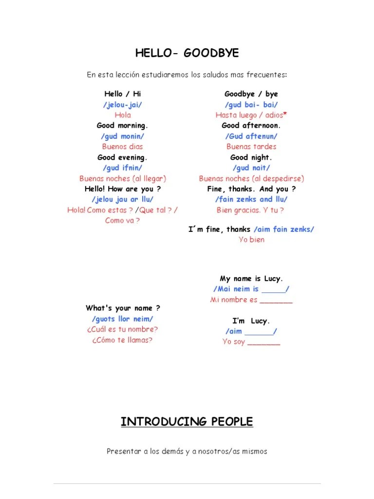 Curso De Ingles Basico | PDF | Pancho | Hamburguesas