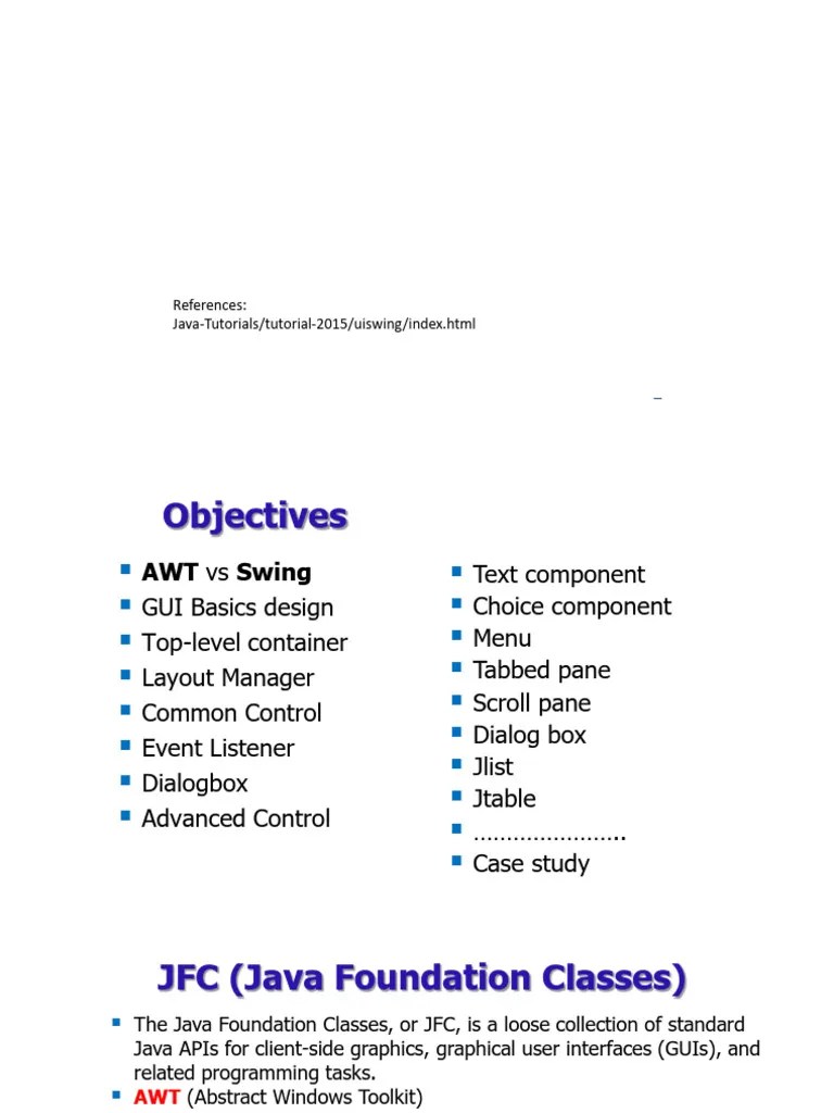 OOP-ch08-GUI And Events | PDF | Java Platform | Software