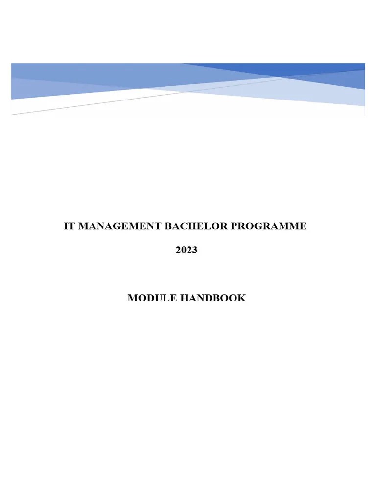 Itm Bs Module Handbook Pdf Matrix Mathematics Mathematics