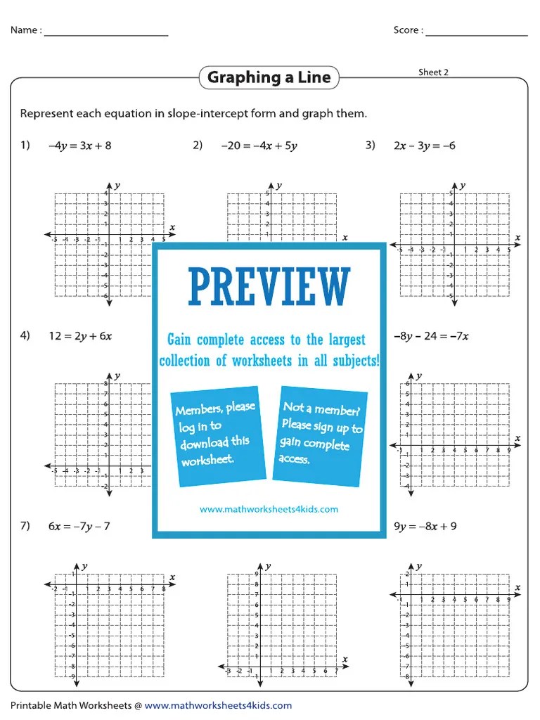 Slope Intercept 2 | PDF