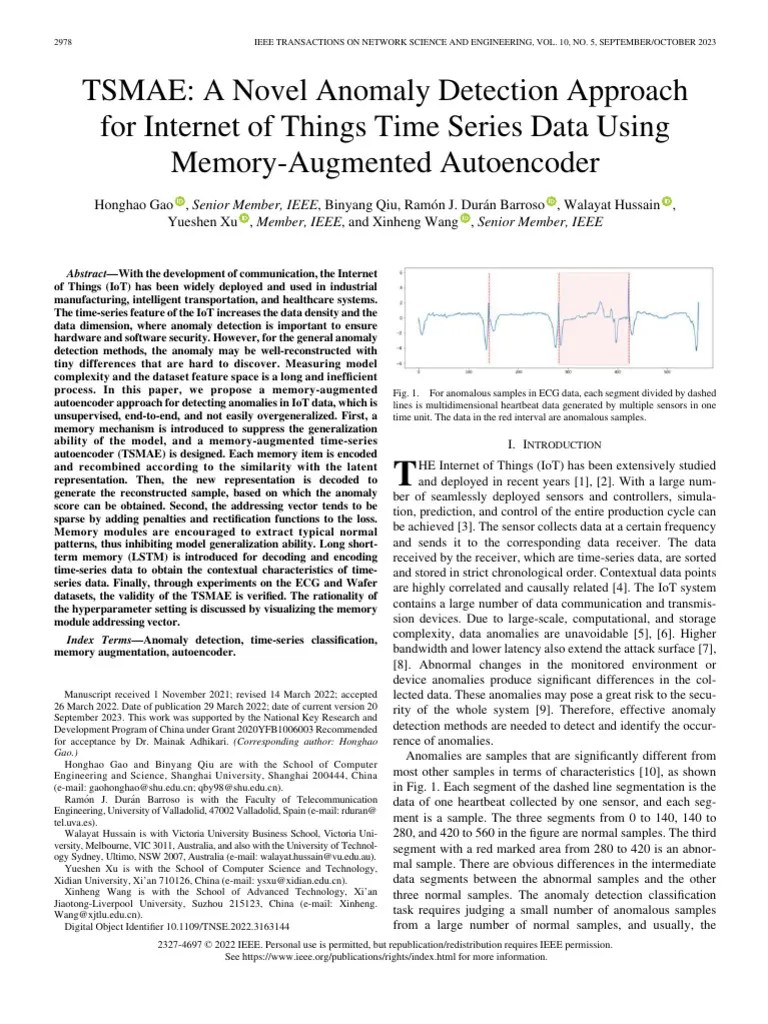 A Novel Anomaly Detection Approach For Internet Of Things Time Series ...