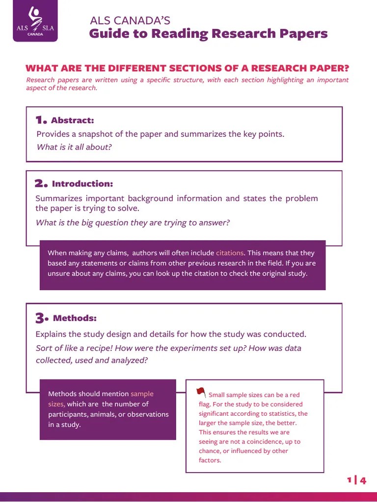 ALS Canadas Guide To Reading Research Papers | PDF | P Value | Statistics