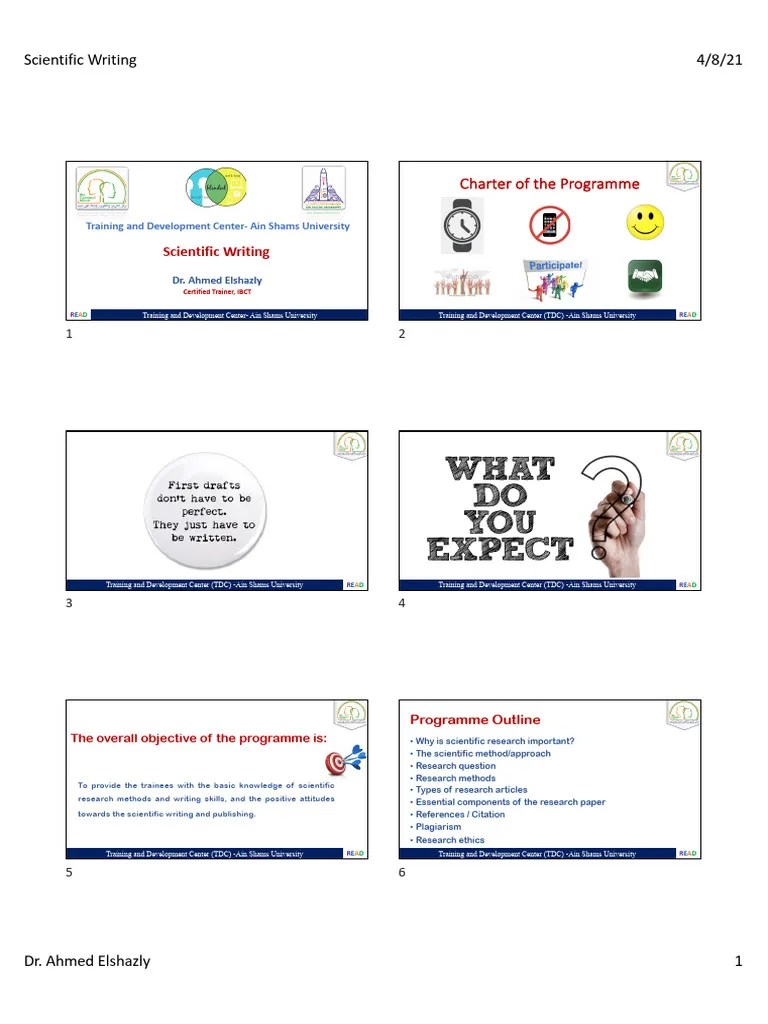 Scientific Writing_Handouts_Final | PDF | Experiment | Science