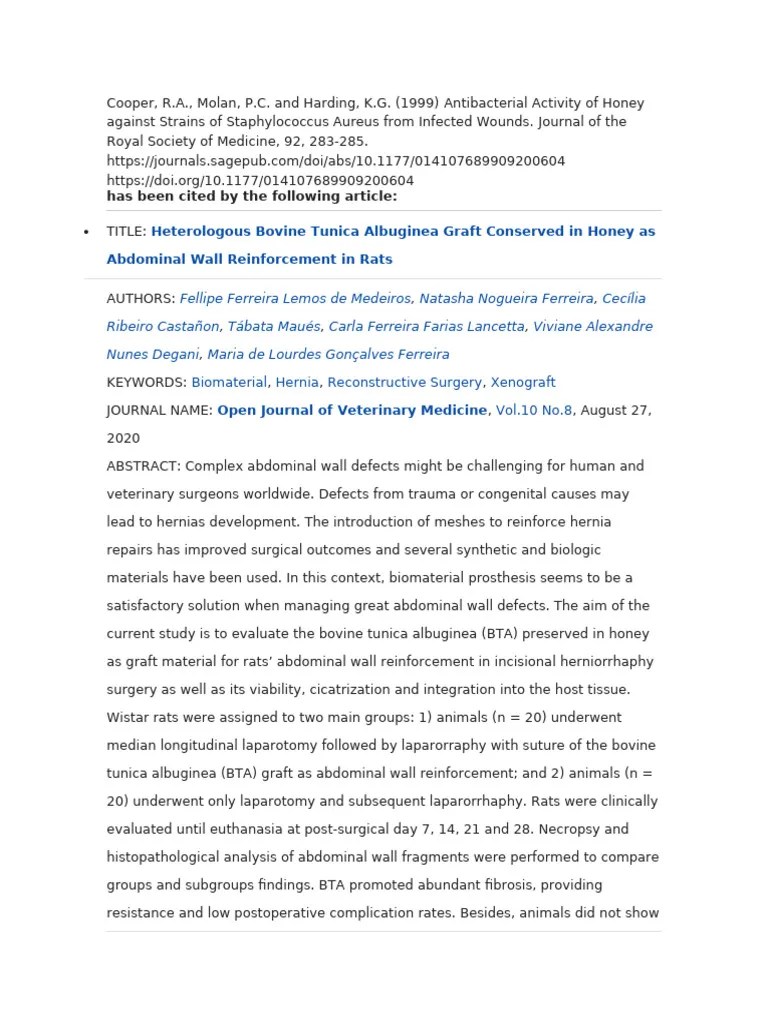 Antibacterial Activity Of Honey Against Strains Of Staphylococcus Aureus From Infected Wounds ...