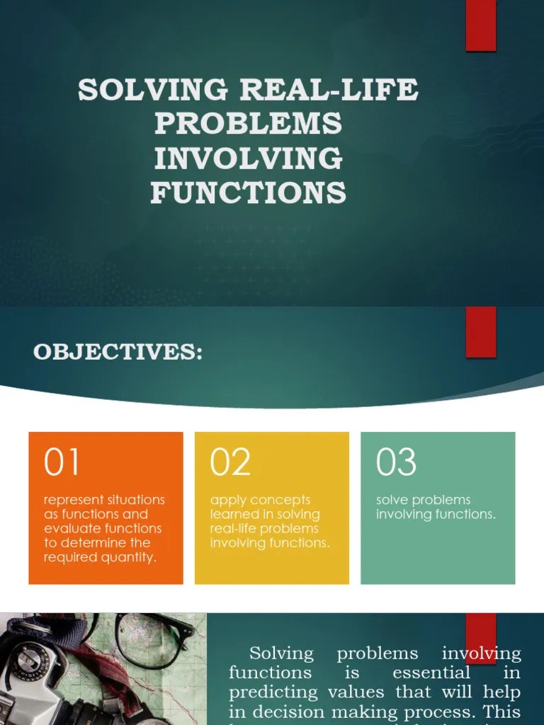 Solving Real Life Problems Involving Functions | PDF | Function ...