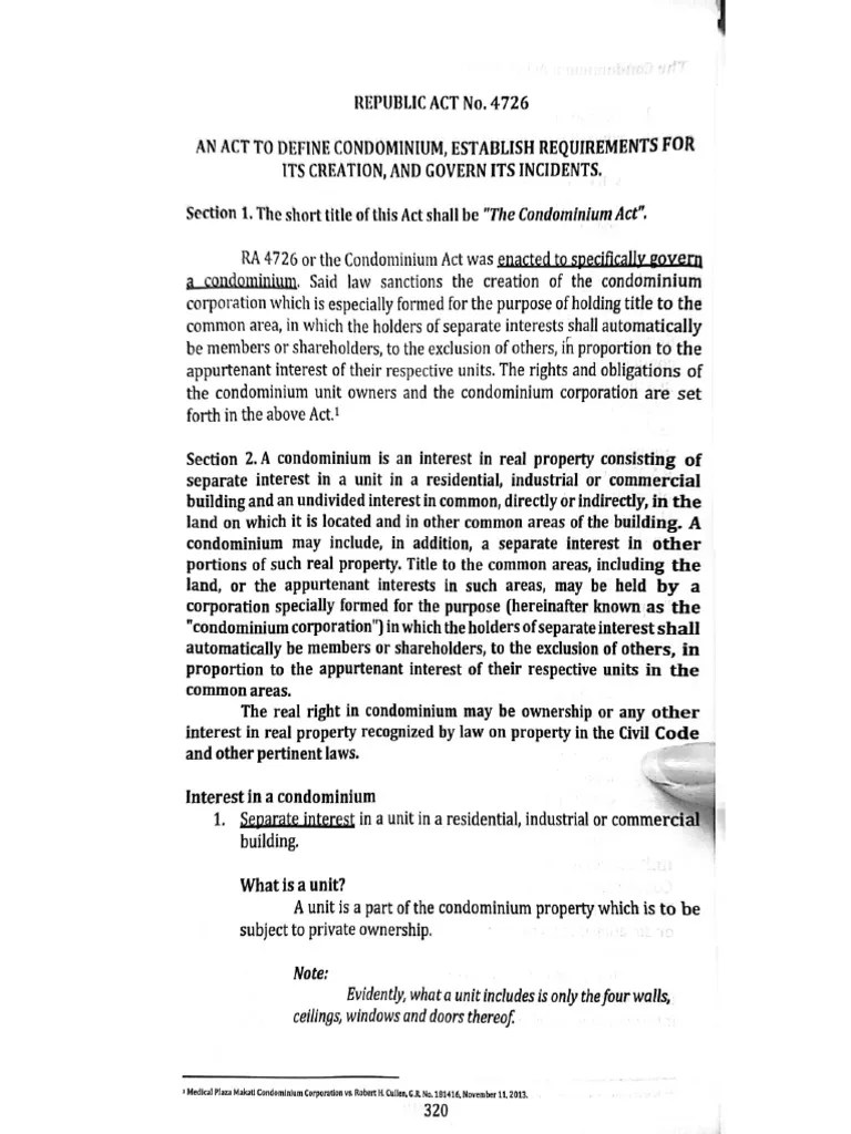 Condominium Act | PDF