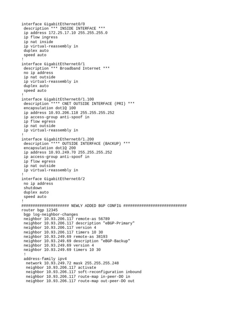 ROUTER_CONFIG | PDF | Ip Address | Internet Protocols
