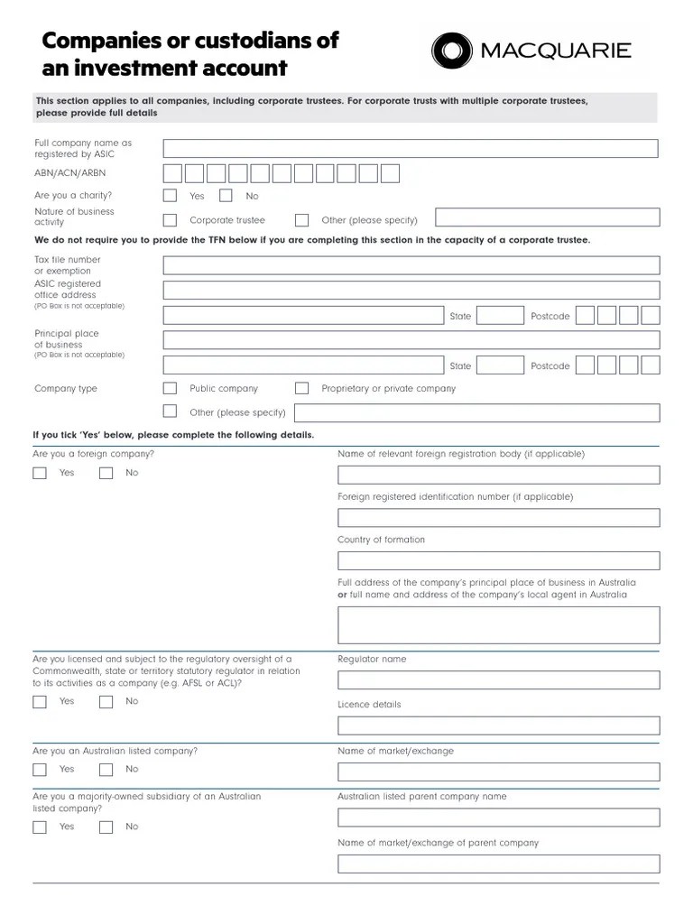 Business Account Application Form | PDF | Private Law