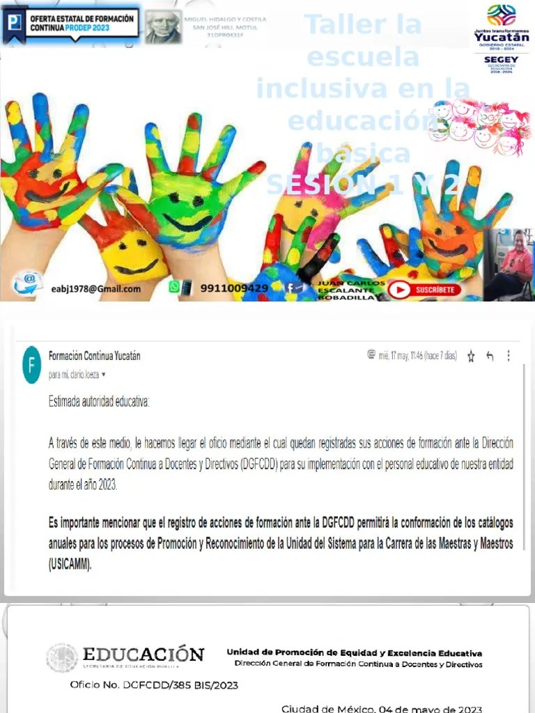 Taller Educación Inclusiva Educacion Basica | PDF | Inclusión ...