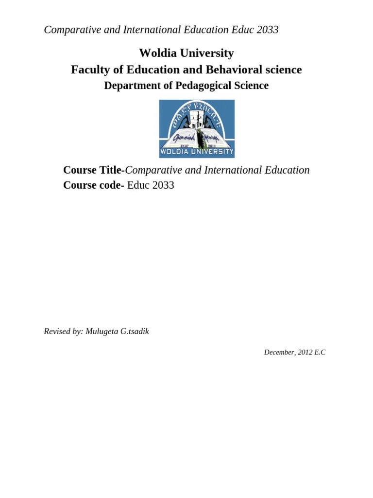 Comparative & International Education Guide | PDF | Hypothesis ...