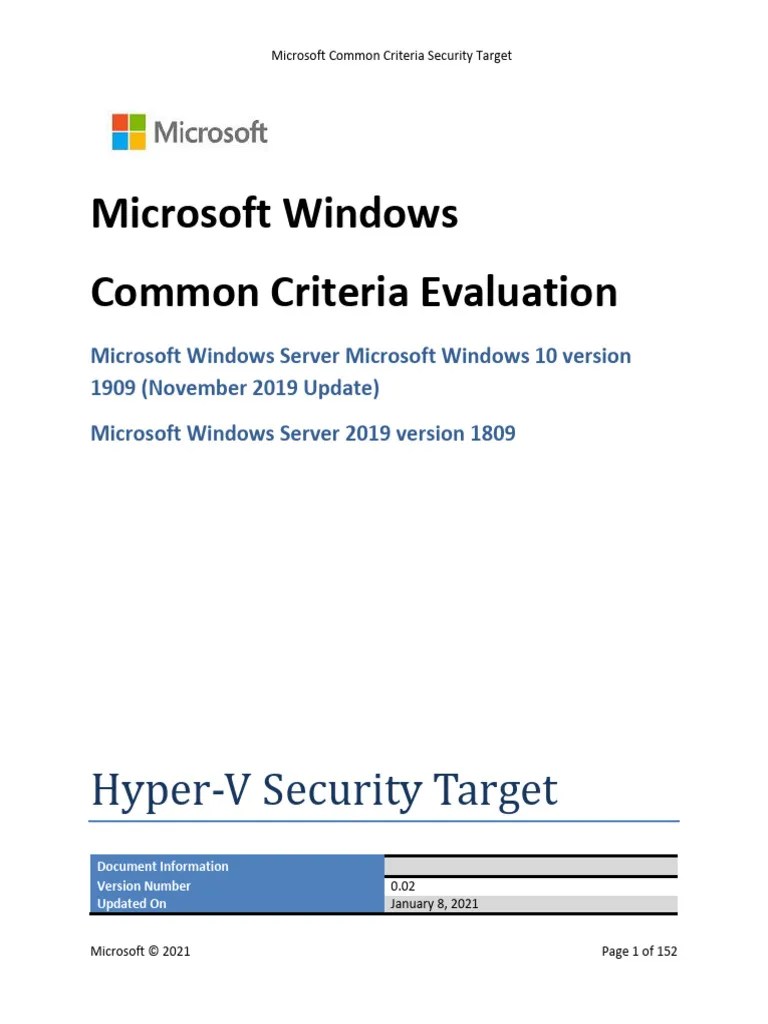 Windows + Windows Server 1909, Windows Server 2019 Hyper-V Security ...