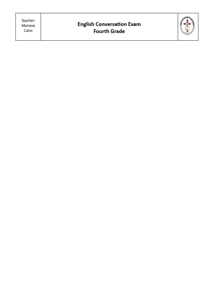 English Fourth Grade Pdf