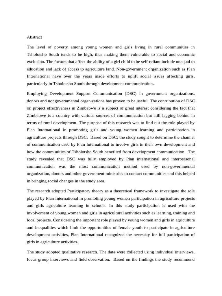 Chapter 1 DISSERTATION | PDF | Methodology | Qualitative Research