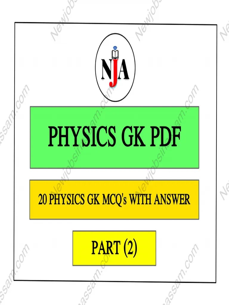 Physics GK Questions Answers PDF Part 2 | PDF