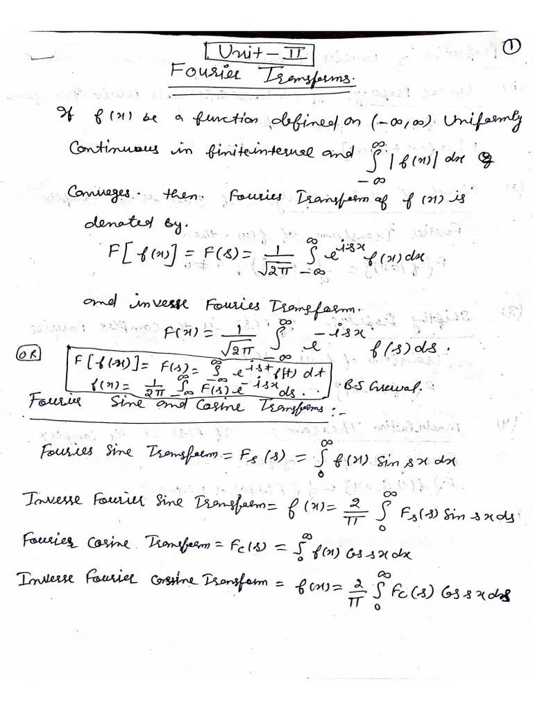 Maths 3 Fourier Transform | PDF