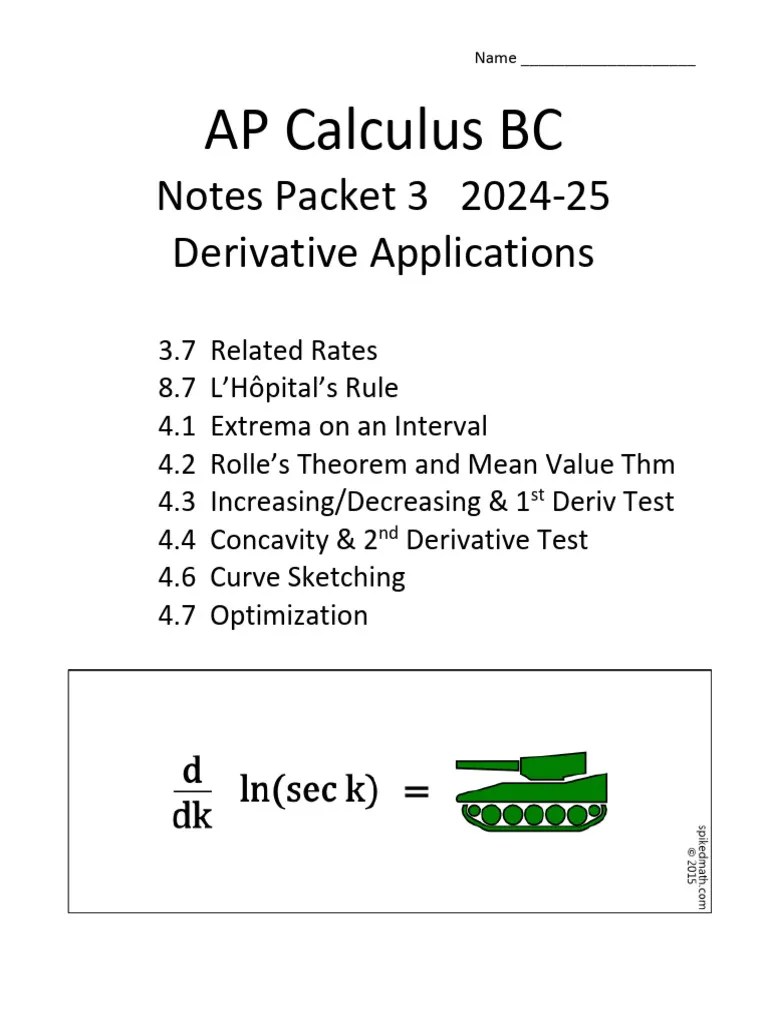 Calculus Bc Differentiation Application Pdf Monotonic Function