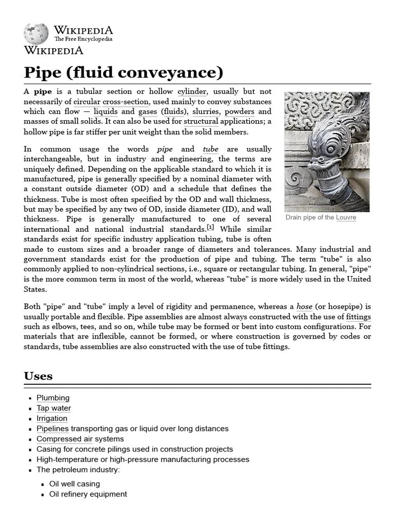 Pipe | PDF | Pipe (Fluid Conveyance) | Building Materials