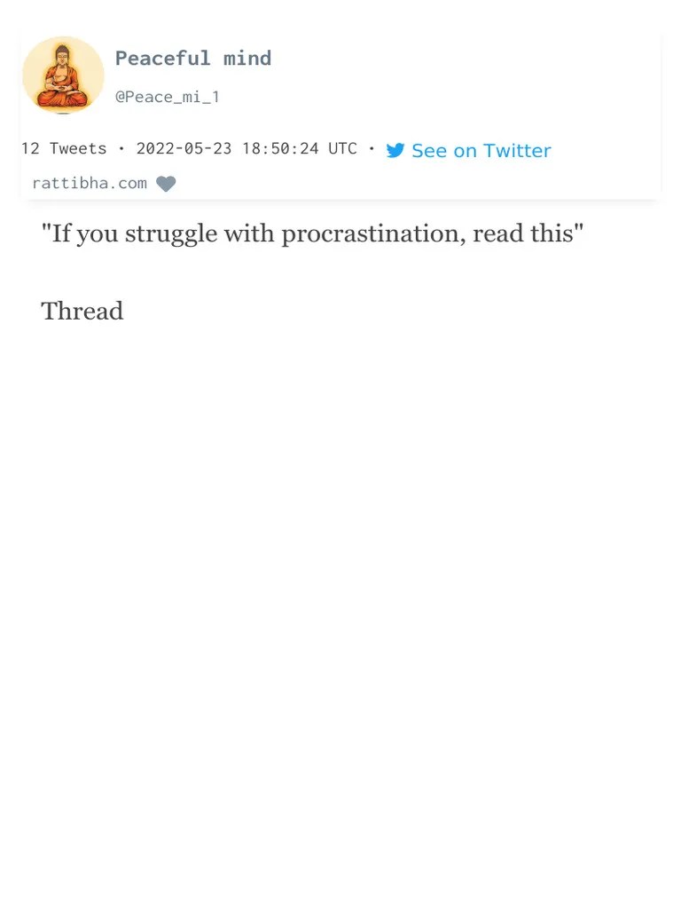 Procrastination | PDF | Procrastination | Professional Skills