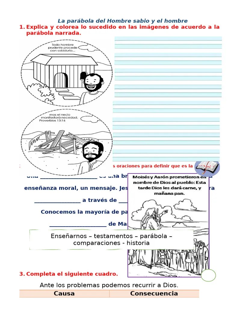 Parabola Hombre Sabio Y El Hombre Necio | PDF