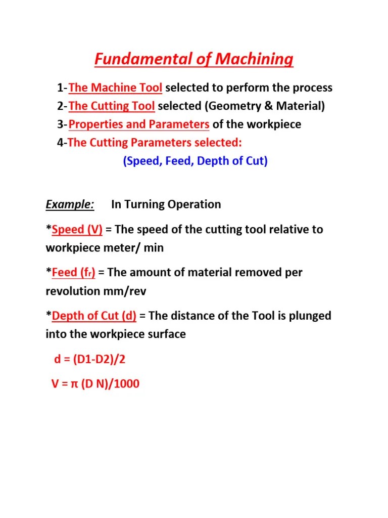 4-Fundamental Of Machining | PDF | Machining | Force