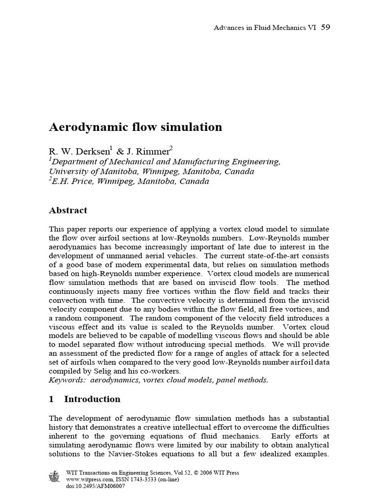 Aerodynamic Flow Simulation | PDF | Vortices | Fluid Dynamics
