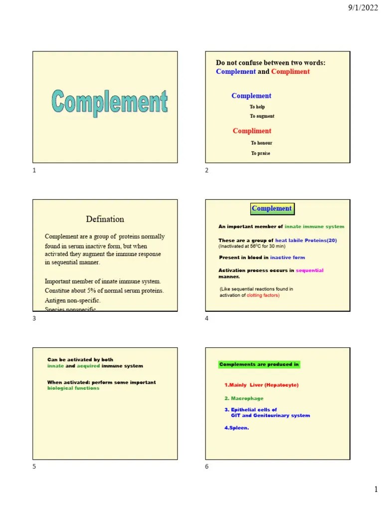 Complement Print | PDF | Complement System | Immunology