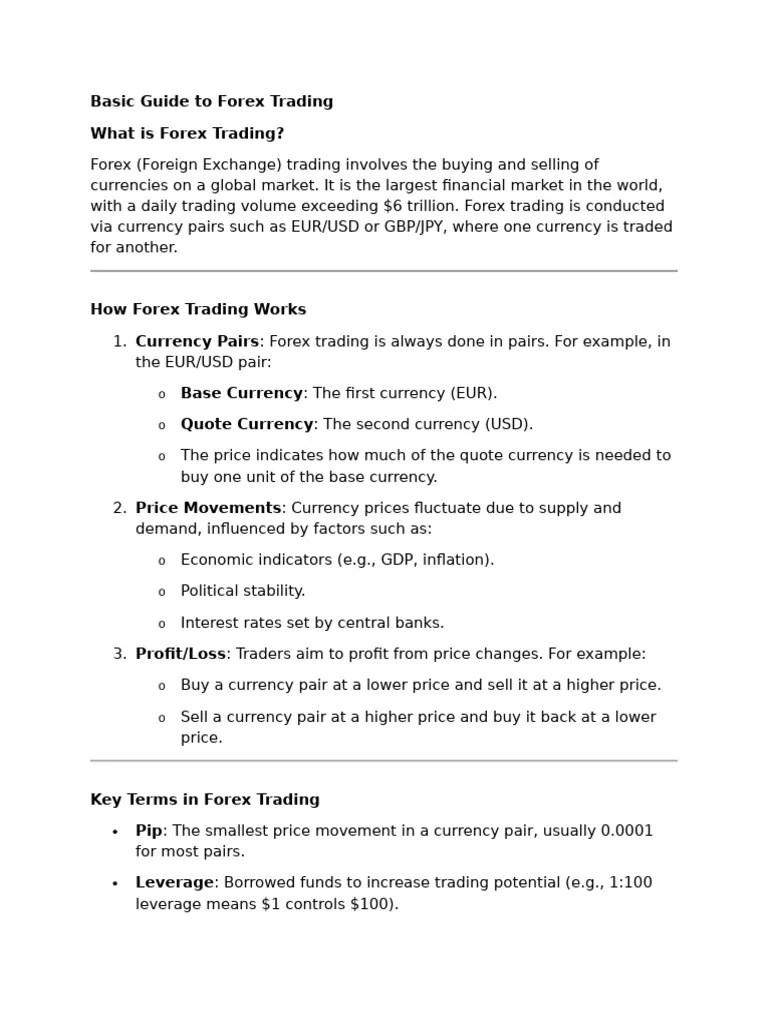 Forex Guide | PDF | Foreign Exchange Market | Business