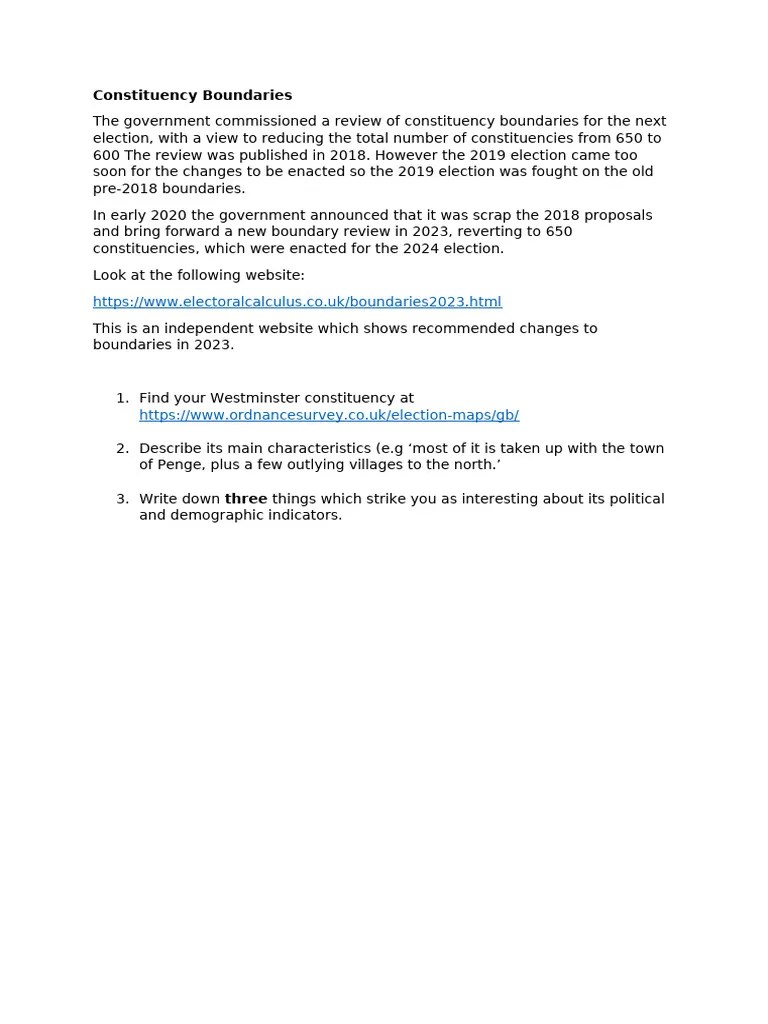 Constituency Boundaries | PDF | Finance & Money Management