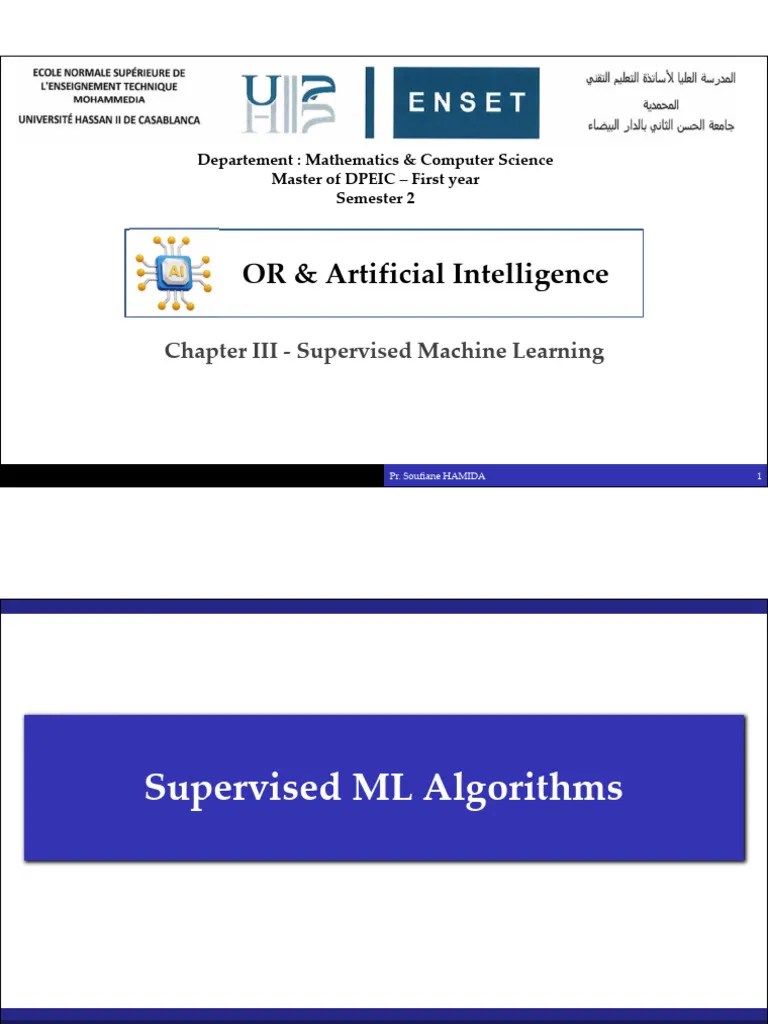 Chapter III - Supervised And Unsupervised Algorithms | PDF ...
