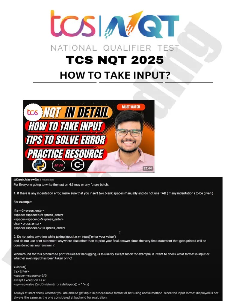 Tcs Nqt 2025 Pyqinput Pdf Pdf Computer Programming Applied