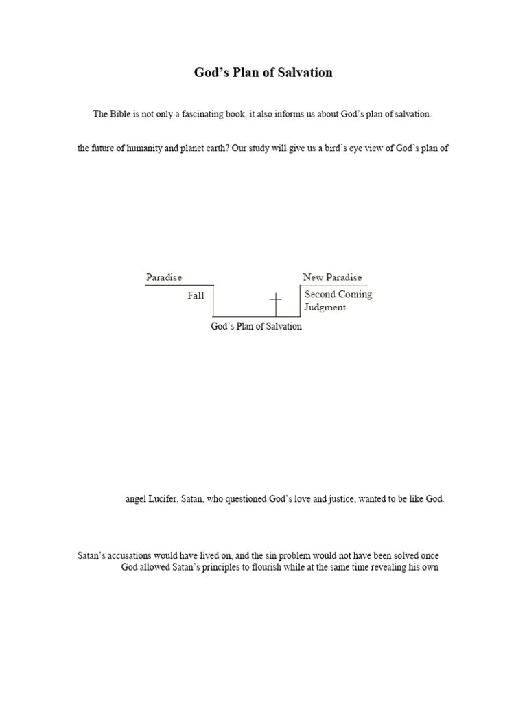 Gods Plan Of Salvation | PDF | Book Of Genesis | Second Coming