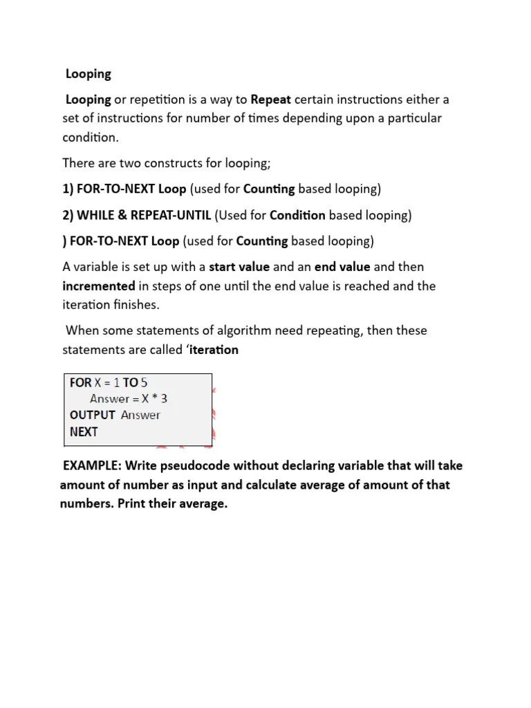Looping | PDF | Control Flow | Mathematical Logic