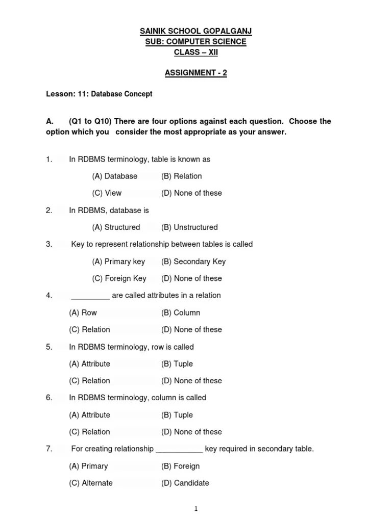 Ch11database Concept | PDF | Relational Database | Computing