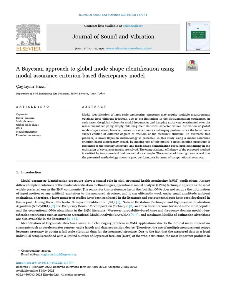 05 A Bayesian Approach To Global Mode Shape Identification Using Modal ...