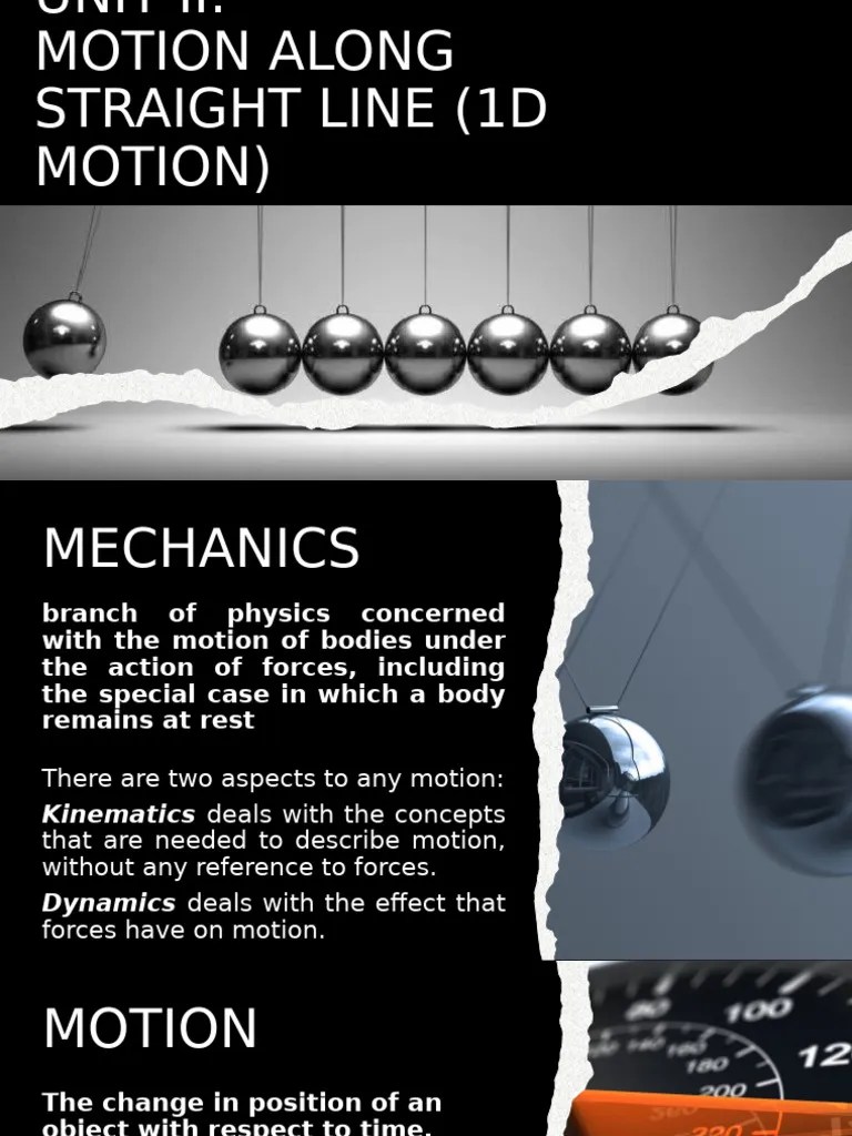 Unit Ii Motion Along Straight Line 1D Motion | PDF | Rotation Around A ...