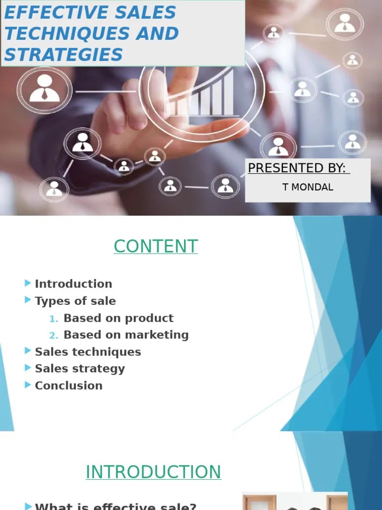 Effective Sales Techniques And Strategies | PDF | Career & Growth ...