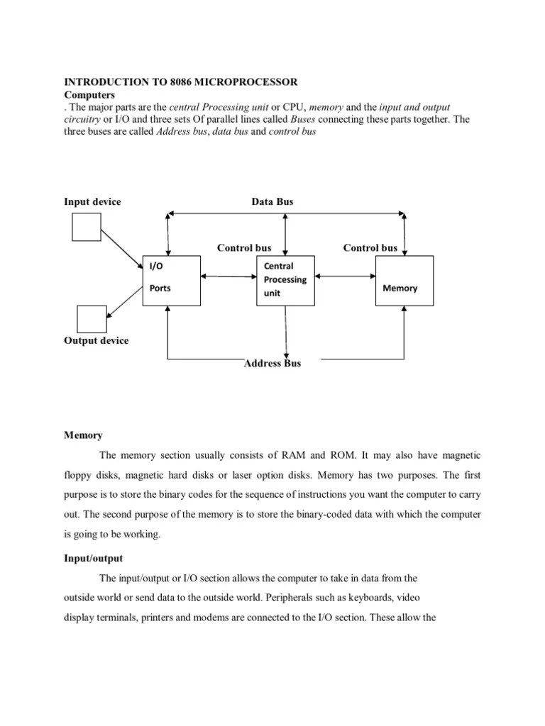 Introduction To 8086 Microprocessor | PDF | Computer Data Storage | Random Access Memory