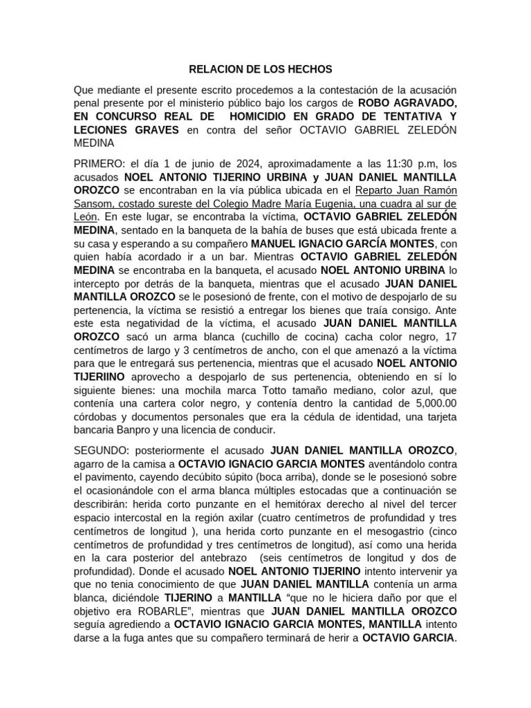 Caso Juicio Oral Y Publico | PDF | Homicidio | Robo